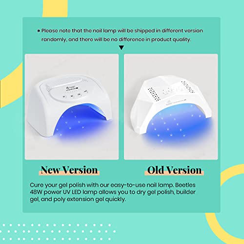 Beetles Pastel Pink Confetti Collection Gel Nail Polish Kit with 48W LED Nail...