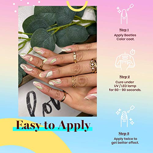 Beetles SOUTHERN BELLE Glitter Nude Gel Polish Set - 6 Colors Coral Green Lig...