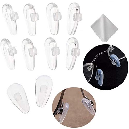 Push-in Eyeglass Nose Pads,BEHLINE Soft Silicone Air Cushion Glasses Replacem...