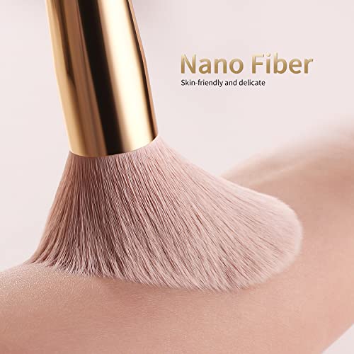 BEILI Makeup Brushes 30Pcs Professional Makeup Brush Set Premium Pink Vegan S...