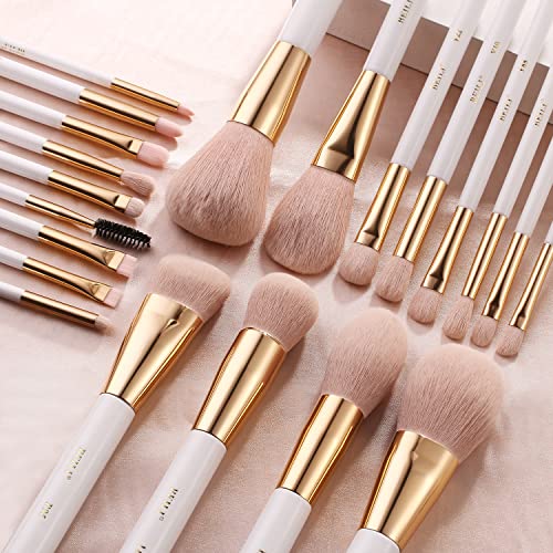 BEILI Makeup Brushes 30Pcs Professional Makeup Brush Set Premium Pink Vegan S...