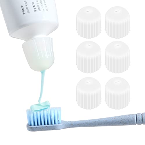6-Pack Toothpaste Cap Funny Silicone Self Sealing Toothpaste Cap ​Self Closin...