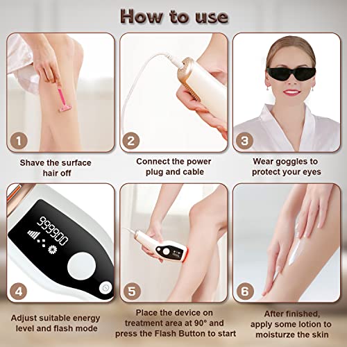 Beizelte IPL Hair Removal Device,990,000 Flashes Laser Hair Removal for Women...