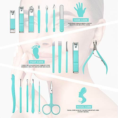 Bekit Manicure Set 18 in 1 Stainless Steel Professional Pedicure Kit Nail Sci...
