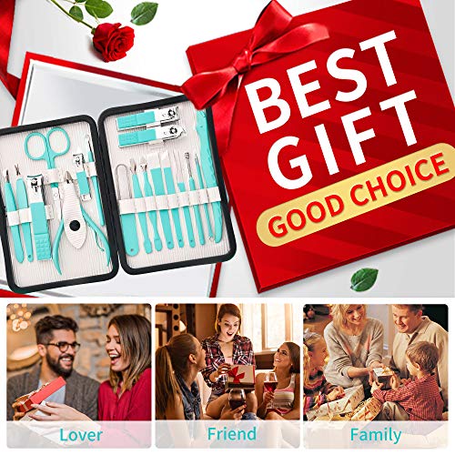 Bekit Manicure Set 18 in 1 Stainless Steel Professional Pedicure Kit Nail Sci...