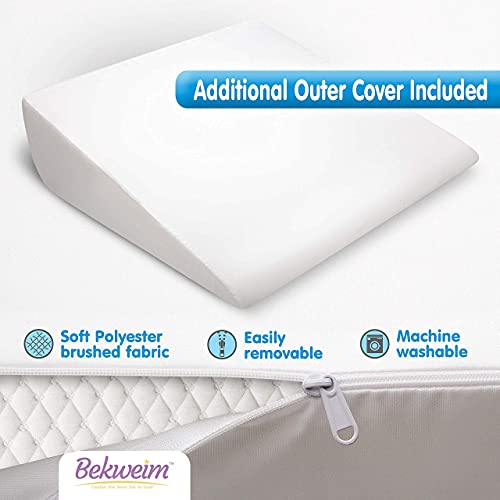 Bed Wedge Pillow | Unique Curved Design for Multi Position Use | Memory Foam ...