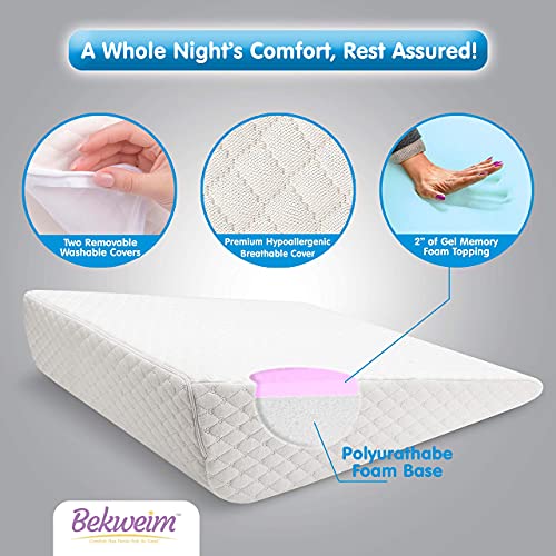 Bed Wedge Pillow | Unique Curved Design for Multi Position Use | Memory Foam ...