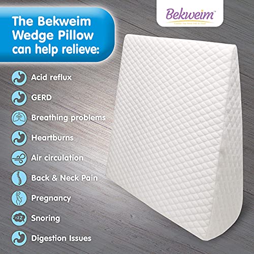 Bed Wedge Pillow | Unique Curved Design for Multi Position Use | Memory Foam ...