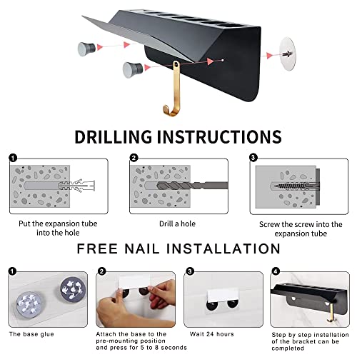 Wall Mount Holder for Dyson Airwrap Styler Hair Curling Iron Wand Barrels and...