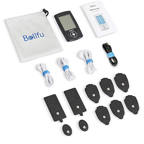 Belifu Dual Channel TENS EMS Unit 16 Modes Muscle Stimulator for Pain Relief ...
