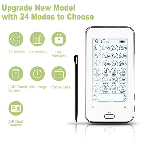 Belifu Dual Channel Tens Unit Electro Muscle Stimulator, Fully Isolated with ...