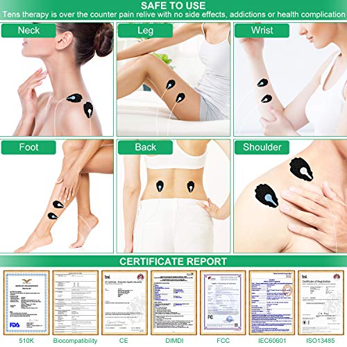 Belifu Dual Channel Tens Unit Electro Muscle Stimulator, Fully Isolated with ...