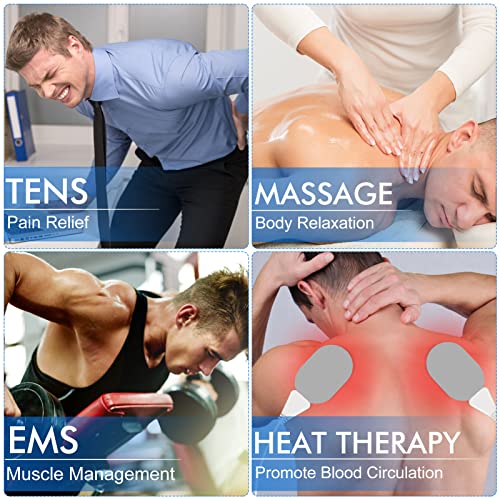 Belifu Heat Therapy TENS EMS Unit, Muscle Stimulator for Pain Relief, Indepen...