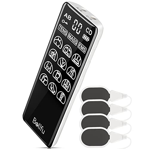 Belifu Heat Therapy TENS EMS Unit, Muscle Stimulator for Pain Relief, Indepen...