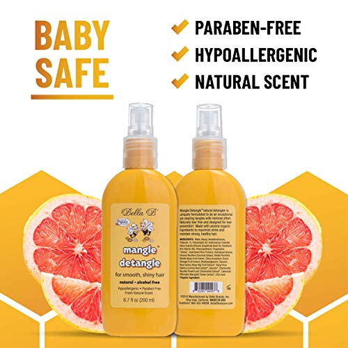 BELLA B Mangle Hair Detangle Set 6.7 oz - 2 Pack - Hair Detangler Spray Natur...