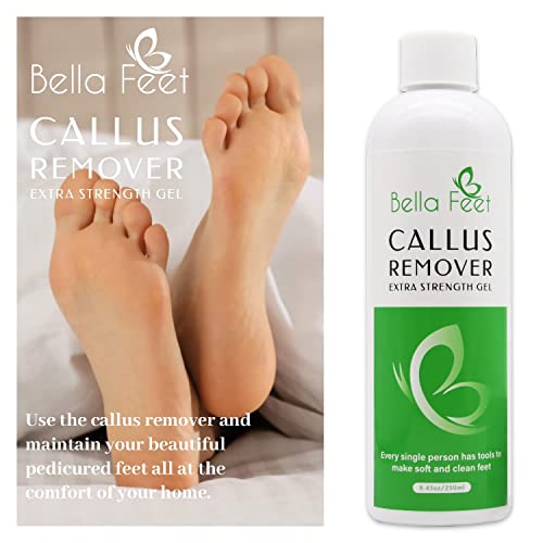 Bella Feet Callus Remover Kit – Extra-Strength Callus Remover Gel with Foot S...