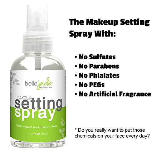 Makeup Setting Spray with Organic Green Tea, MSM and DMAE - A Must for Your N...