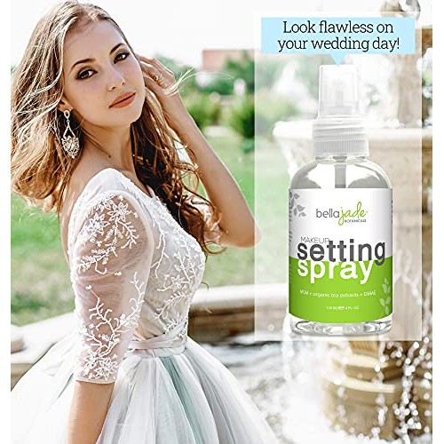 Makeup Setting Spray with Organic Green Tea, MSM and DMAE - A Must for Your N...