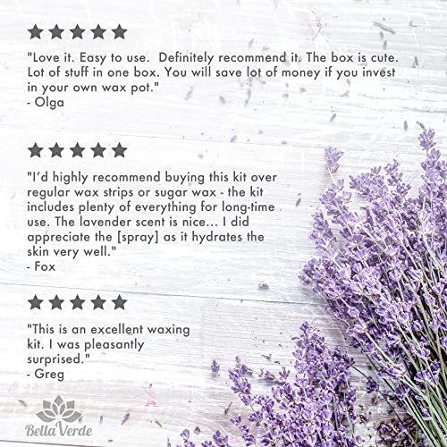 Bella Verde Waxing Kit - Home Wax Kit for Women and Men - Wax Warmer - 5 Pack...