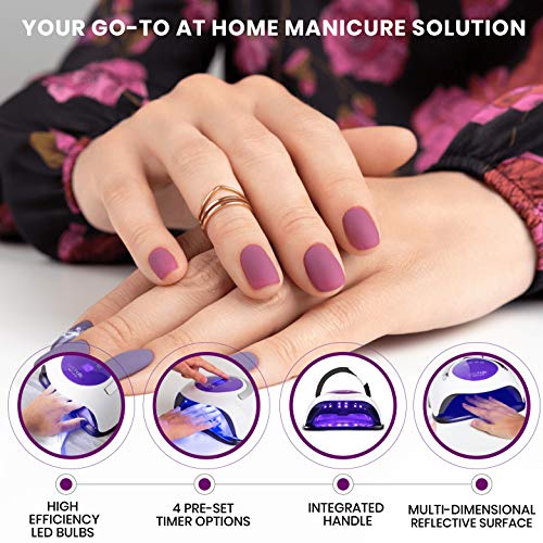 BellaNails Professional UV Light Nail Lamp, 4 Time Presets and Auto Shutoff, ...