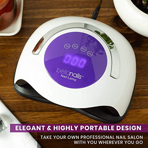 BellaNails Professional UV Light Nail Lamp, 4 Time Presets and Auto Shutoff, ...