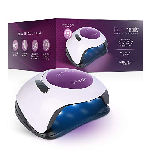 BellaNails Professional UV Light Nail Lamp, 4 Time Presets and Auto Shutoff, ...