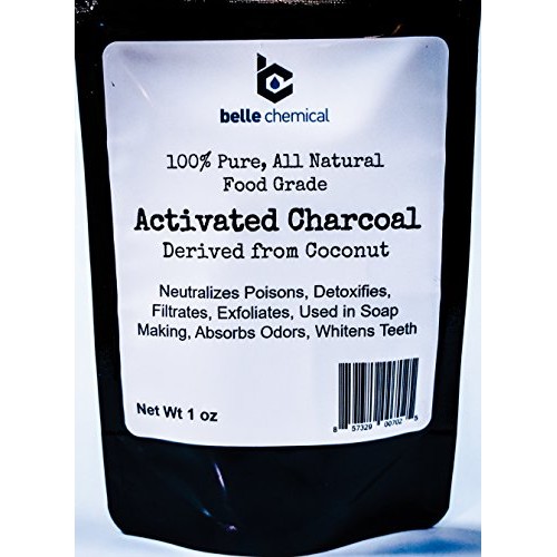 Organic Coconut Activated Charcoal Powder - Food Grade, Kosher - Teeth Whiten...