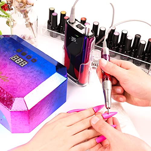Professional 35000 RPM Nail Drill, Cordless Rechargeable Nail Efile for Acryl...