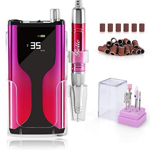 Professional 35000 RPM Nail Drill, Cordless Rechargeable Nail Efile for Acryl...