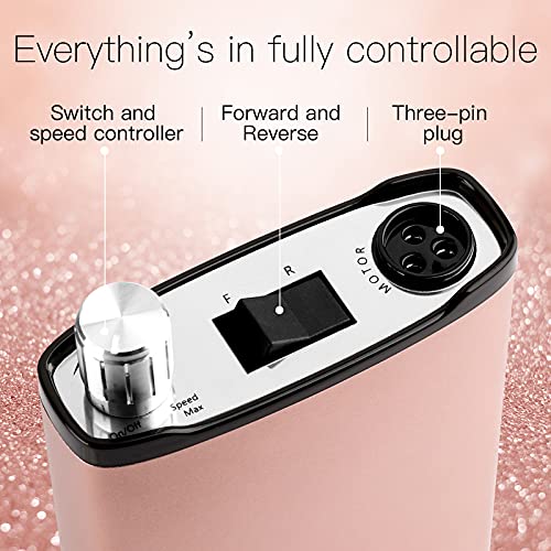 Rechargeable Nail Drill, 35000RPM Professional Acrylic Nail Drill Machine, Po...