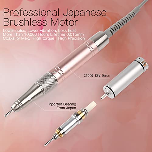 Rechargeable Nail Drill, 35000RPM Professional Acrylic Nail Drill Machine, Po...