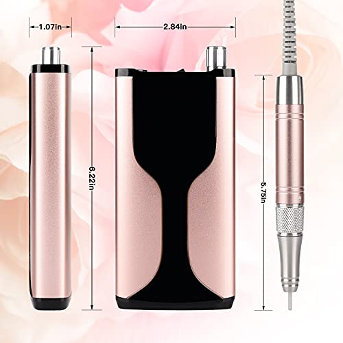 Rechargeable Nail Drill, 35000RPM Professional Acrylic Nail Drill Machine, Po...