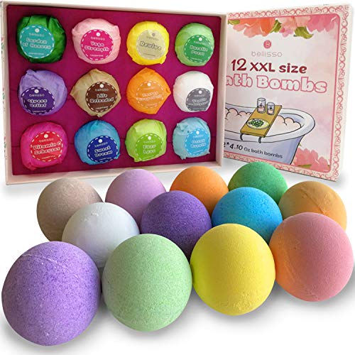 Bellisso 12​ Bath Bombs Gift Set - Relaxing Self Care Spa Kit for Women and M...