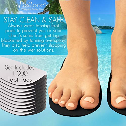 Belloccio 500 Pairs of Disposable Tanning Feet Pads (1000 Feet Total); Sunles...