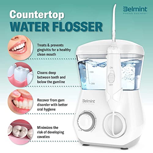 Belmint Water Flosser for Teeth Cleaning - Countertop Oral Irrigator Teeth Cl...