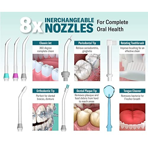 Belmint Water Flosser for Teeth Cleaning - Countertop Oral Irrigator Teeth Cl...