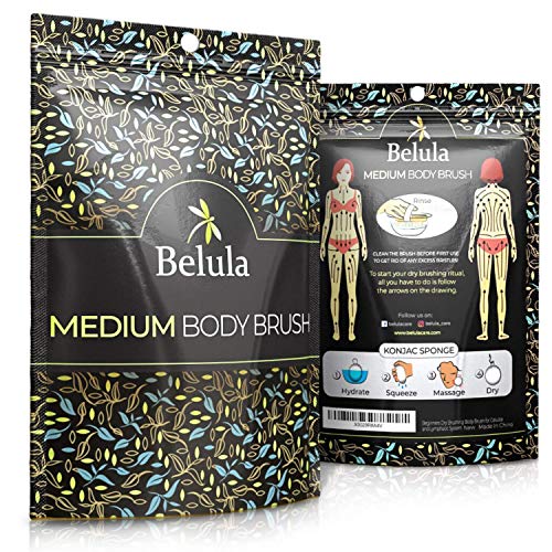 Belula Dry Brushing Body Brush. Medium Soft Dry Brush for Cellulite and Lymph...