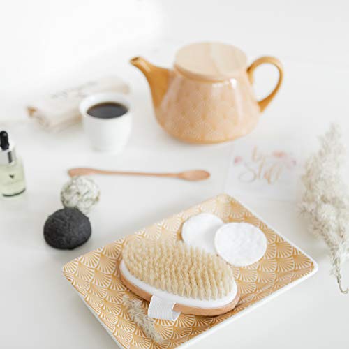 Belula Dry Brushing Body Brush. Medium Soft Dry Brush for Cellulite and Lymph...