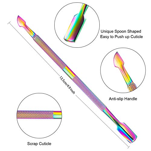 Professional Cuticle Remover Cuticle Nipper with Cuticle Pusher Cutter Stainl...