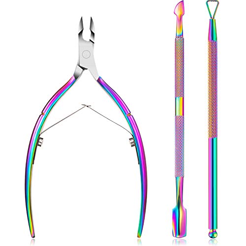 Professional Cuticle Remover Cuticle Nipper with Cuticle Pusher Cutter Stainl...