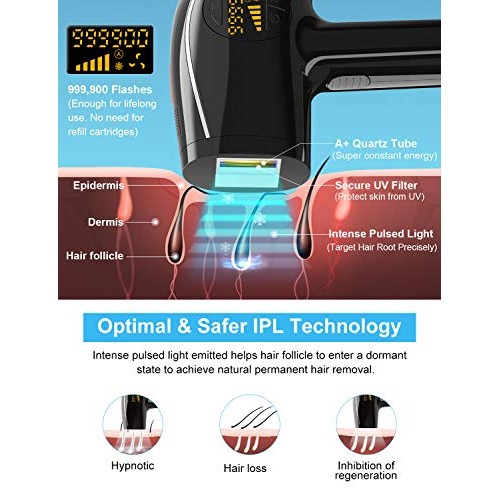 Professional Laser Hair Removal for Women Men, BeMyLady 999,000 Flashes IPL P...