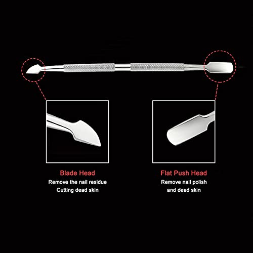 6PCS Cuticle Pusher Set, Stainless Steel Cuticle Remover Kit, Cutter and Trim...