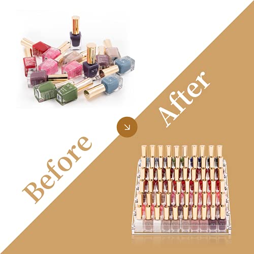 Benbilry 6 Tiers Acrylic Nail Polish Organizer 72 Bottles Essential Oil Stand...