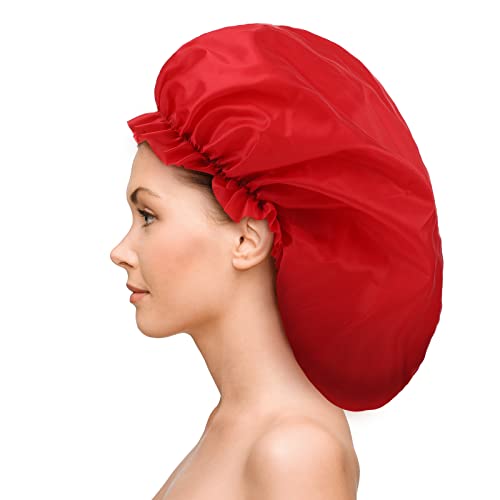 4 Pieces Jumbo Shower Caps Extra Large Shower Caps Long Dreadlock Caps Huge B...