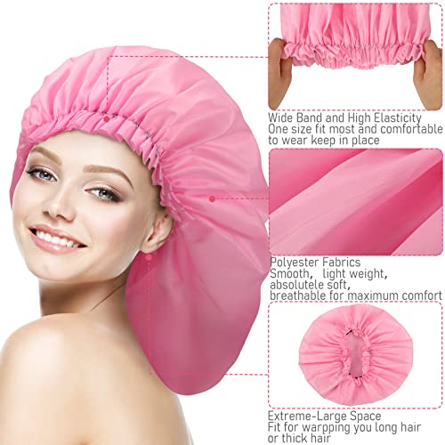 4 Pieces Jumbo Shower Caps Extra Large Shower Caps Long Dreadlock Caps Huge B...