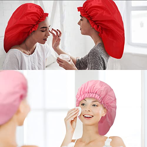 4 Pieces Jumbo Shower Caps Extra Large Shower Caps Long Dreadlock Caps Huge B...