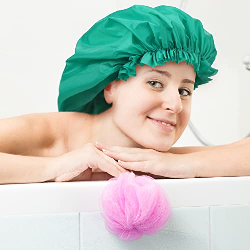 4 Pieces Jumbo Shower Caps Extra Large Shower Caps Long Dreadlock Caps Huge B...