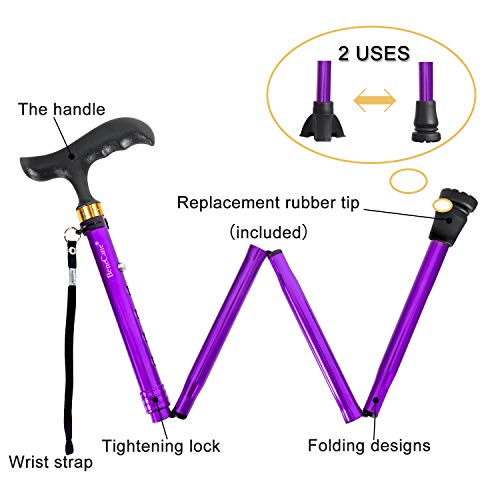 BeneCane Adjustable Folding Canes and Walking Sticks for Men and Women Easy G...