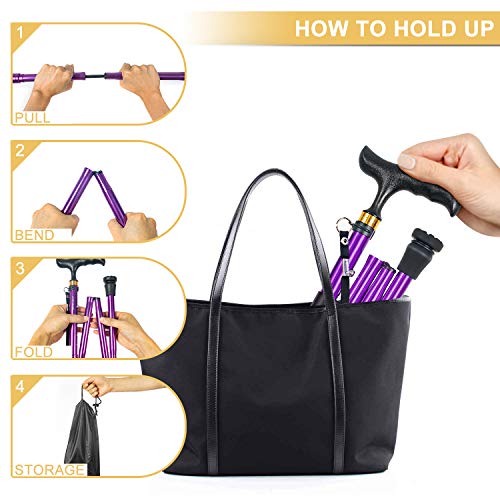 BeneCane Adjustable Folding Canes and Walking Sticks for Men and Women Easy G...