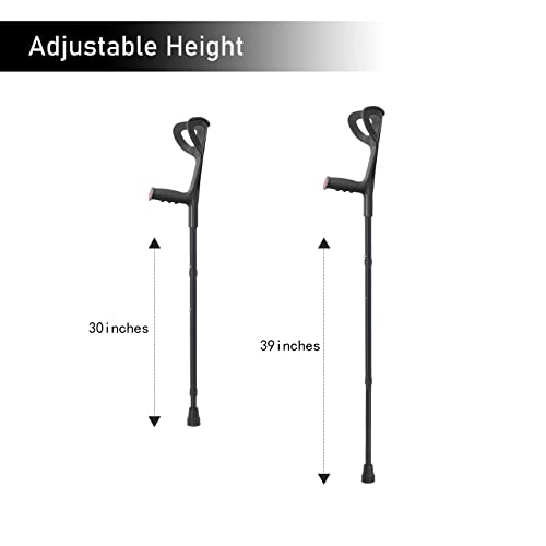 BeneCane Crutches Lightweight Arm Crutches Adjustable Forearm Crutch Ergonomi...